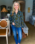 PREORDER: Floral Nellian Ruffle Top