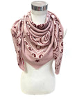 Western Trail Square Bandana-Pink
