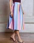 Pastel Picnic Midi Skirt