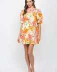 Spring Lily Button Down Mini Dress