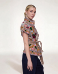 Rustic Retreat Velvet Jacket-Gray