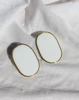 Kendall Statement Earrings-White