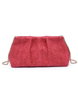 Breeze Woven Clutch-Coral