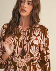 Forest Whimsy Floral Midi Dress