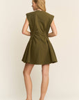 Sweet Afternoons Mini Dress-Olive