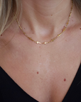 Riley Mini Cross Necklace-Gold