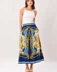 Midnight Bloom Midi Skirt