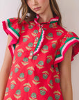 Floral Medallion Mini Dress