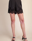 Satin Allure Shorts-Black