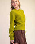 Fireside Cottage Cardigan-Light Olive