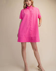 Daylight Bloom Mini Dress-Pink