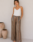 Dazzle Stripe Wide Leg Sequin Pants