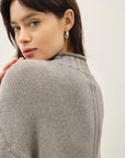 Downtown Girl Sweater-Heather Gray