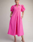 Love Story Midi Dress-Hot Pink