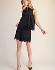 Monte Carlo Lace Trim Top