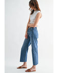 Coffee Run Mid Rise Straight Jeans