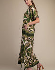 The Marbella Paisley Maxi Dress-Olive