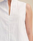 Avery Sleeveless Top-White