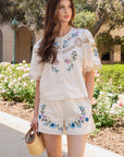 Orchid Whisper Embroidered Top