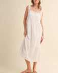 PREORDER: Fleur Romance Midi Dress-Off White