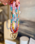 Fiesta Heart Gemstone Necklace