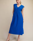 The Paris Edition Midi Dress-Royal Blue