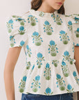 Sunday in Bloom Peplum Top