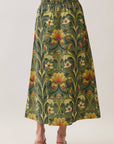 Fleur De Jardin Maxi Skirt-Olive