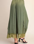 Arabian Nights Balloon Pants-Olive