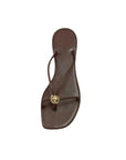 Barely There Flat Sandals-Brown