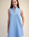 Yacht Luxe Mini Dress-Blue