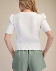 Weekend Time Knit Top-Ivory