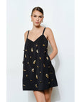 Something Special Embellished Mini Dress-Black