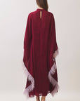 Plume Royale Cape Maxi Dress