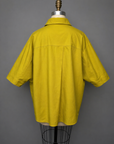 Kaia Oversized Button Down Top-Citron