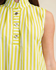 Nantucket Stripe Maxi Dress-Lime