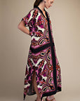 The Marbella Paisley Maxi Dress-Pink