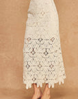 Wisteria Crochet Midi Skirt