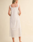 PREORDER: Fleur Romance Midi Dress-Off White