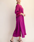 Glam Preview Midi Dress-Plum