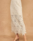 Wisteria Crochet Midi Skirt