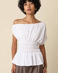 Selena One Shoulder Smocked Top