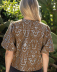 Lavinia Floral Jacquard Top