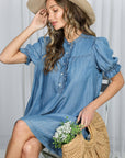 Denim Roots Mini Dress