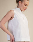 Avery Sleeveless Top-White
