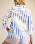 Everly Stripe Top-Blue