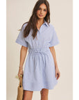 Crisp Summer Button Down Mini Dress