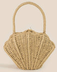 Straw Shell Braided Handle Bag