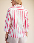 Everly Stripe Top-Pink