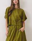 Georgina Eyelet Embroidered Top
